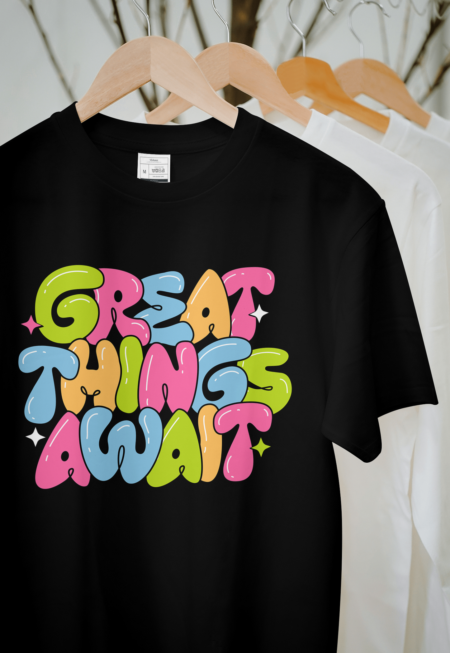 VEnhance WOMEN'S T-SHIRT Great Things Await T-Shirt