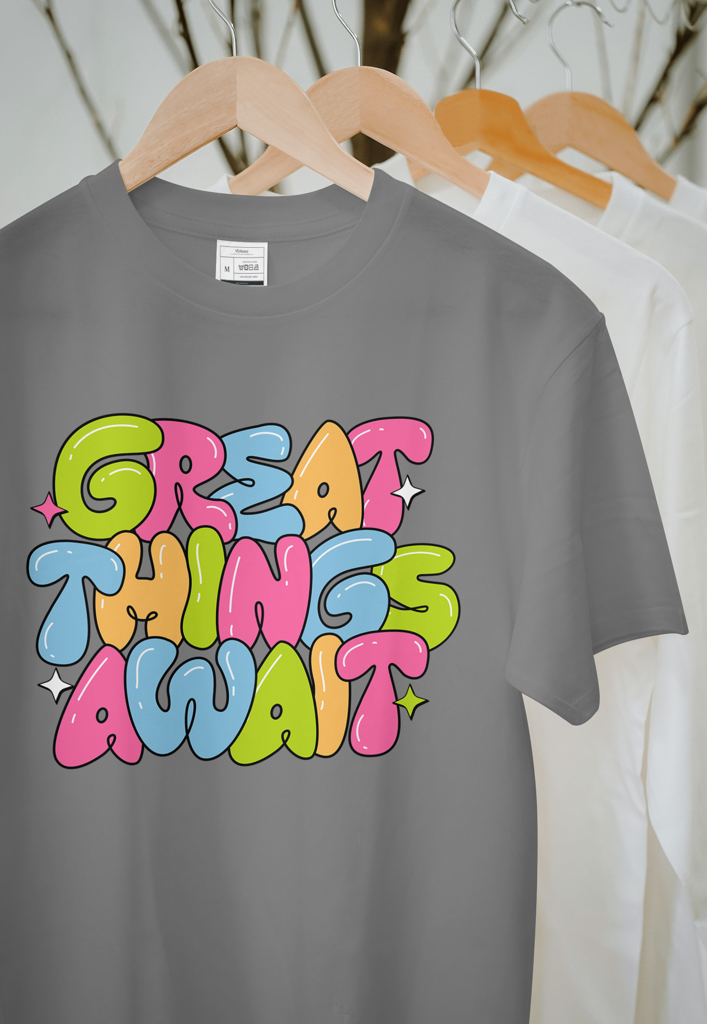 VEnhance WOMEN'S T-SHIRT Great Things Await T-Shirt