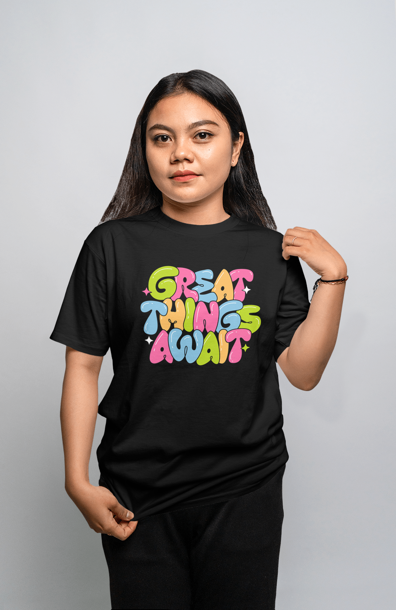 VEnhance WOMEN'S T-SHIRT Great Things Await T-Shirt
