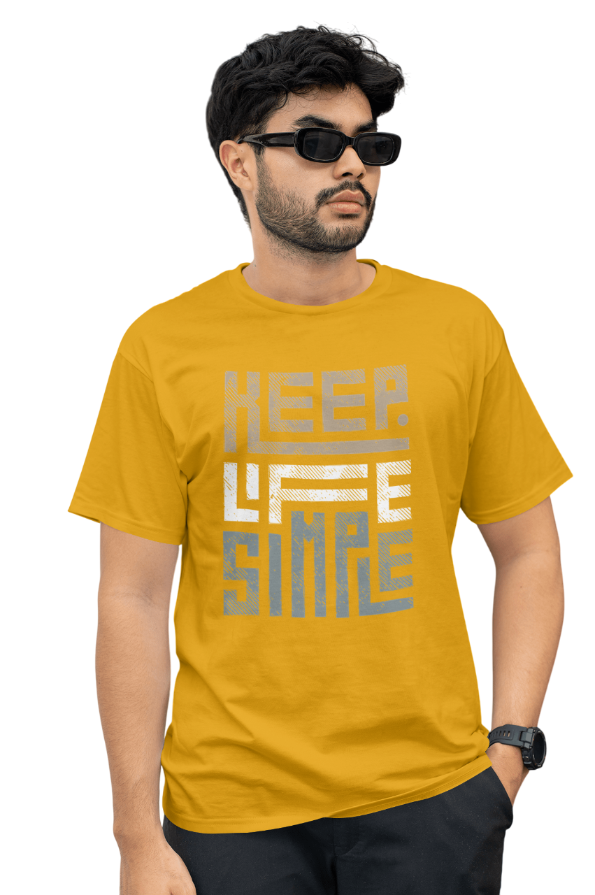 VEnhance Men's T-Shirt, Black Cotton, Graphic Print Design