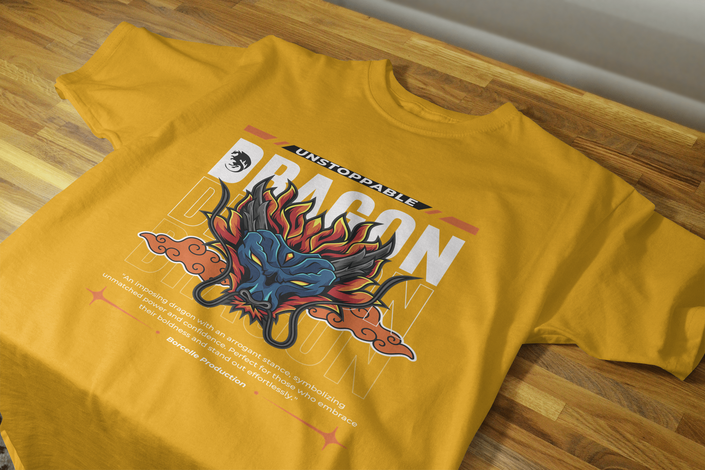 VEnhance Mens T-Shirt Unstoppable Dragon Graphic T-Shirt, Black Cotton, Streetwear Design Round Neck