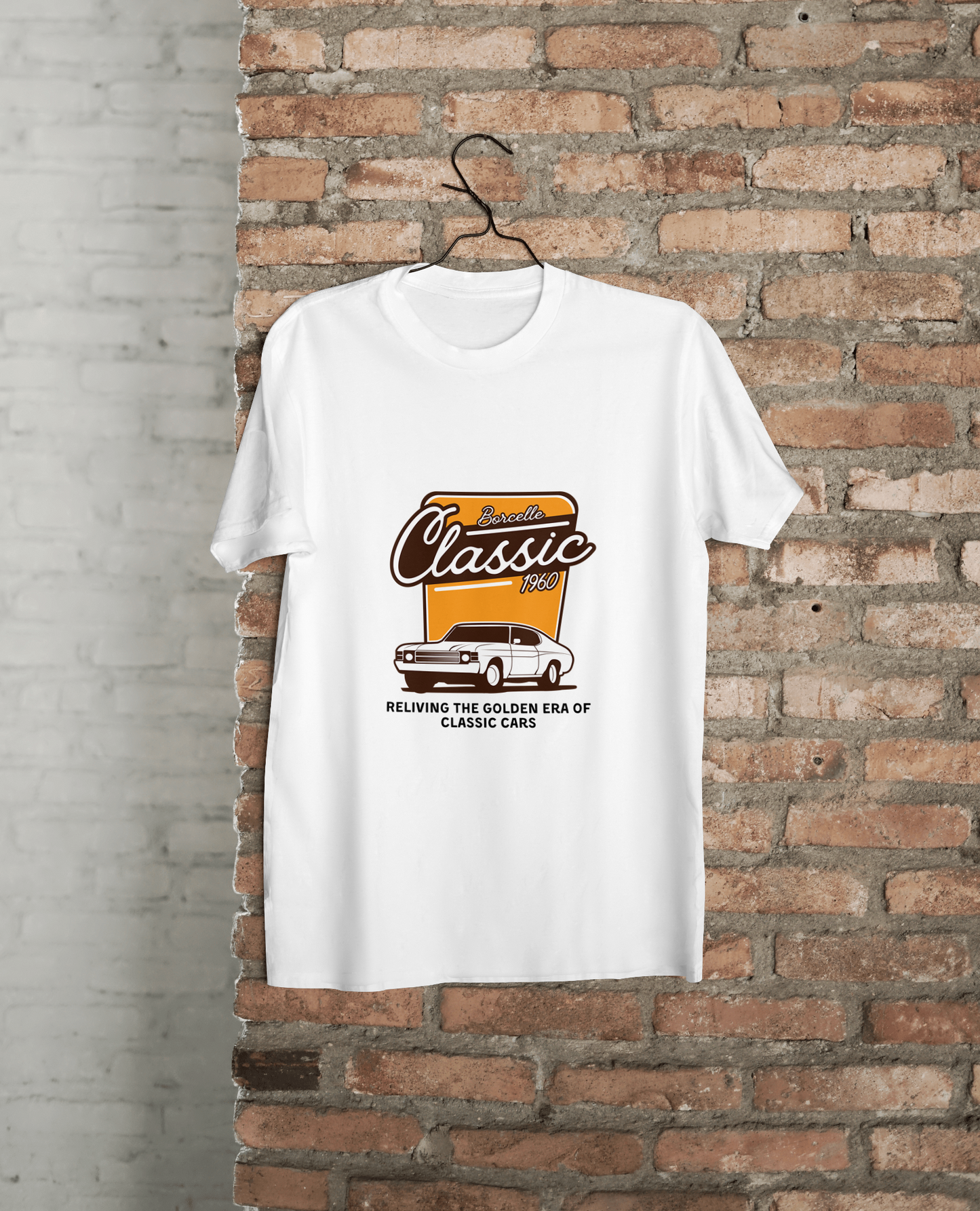 VEnhnace T-Shirt Classic Car,Cotton, Retro 1960 Design, Short Sleeve