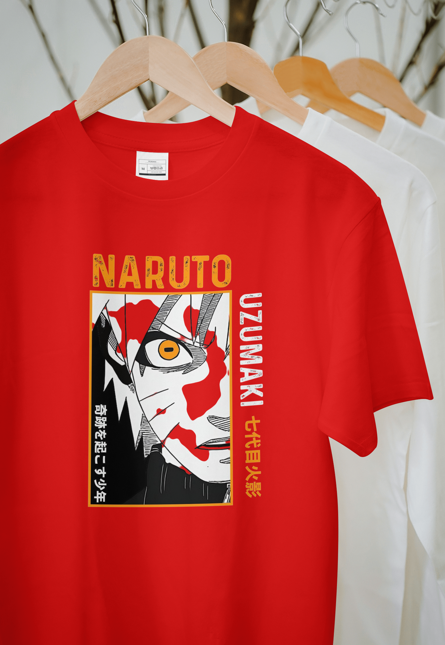 VEnhance Naruto Uzumaki Anime Character Graphic T-Shirt, Black, Cotton, Japanese Manga Design