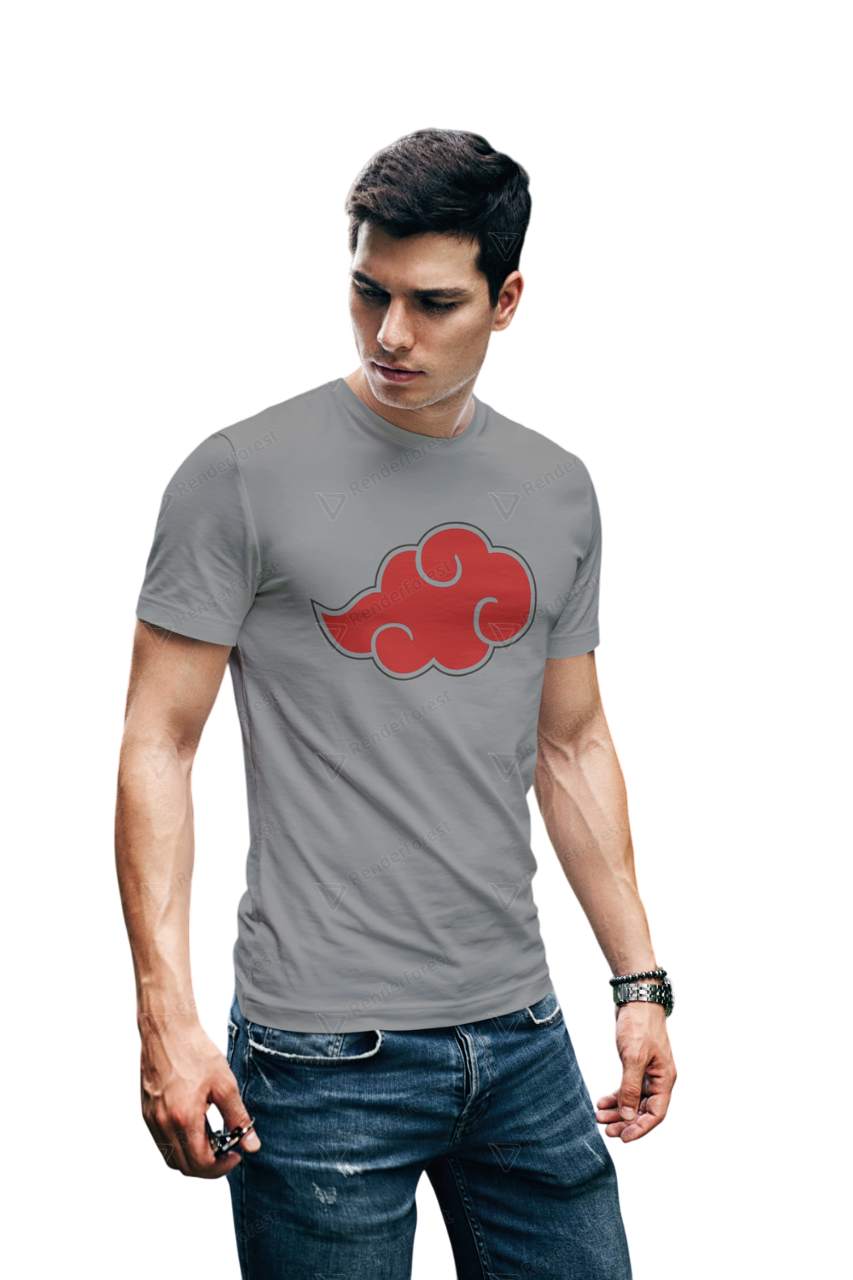 VEnhance T-Shirt Anime Cloud Design, White Cotton, Casual Graphic Print