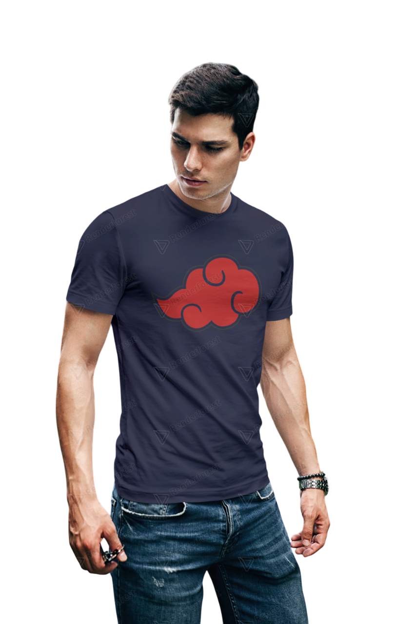 VEnhance T-Shirt Anime Cloud Design, White Cotton, Casual Graphic Print