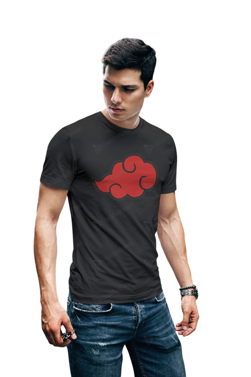 VEnhance T-Shirt Anime Cloud Design, White Cotton, Casual Graphic Print
