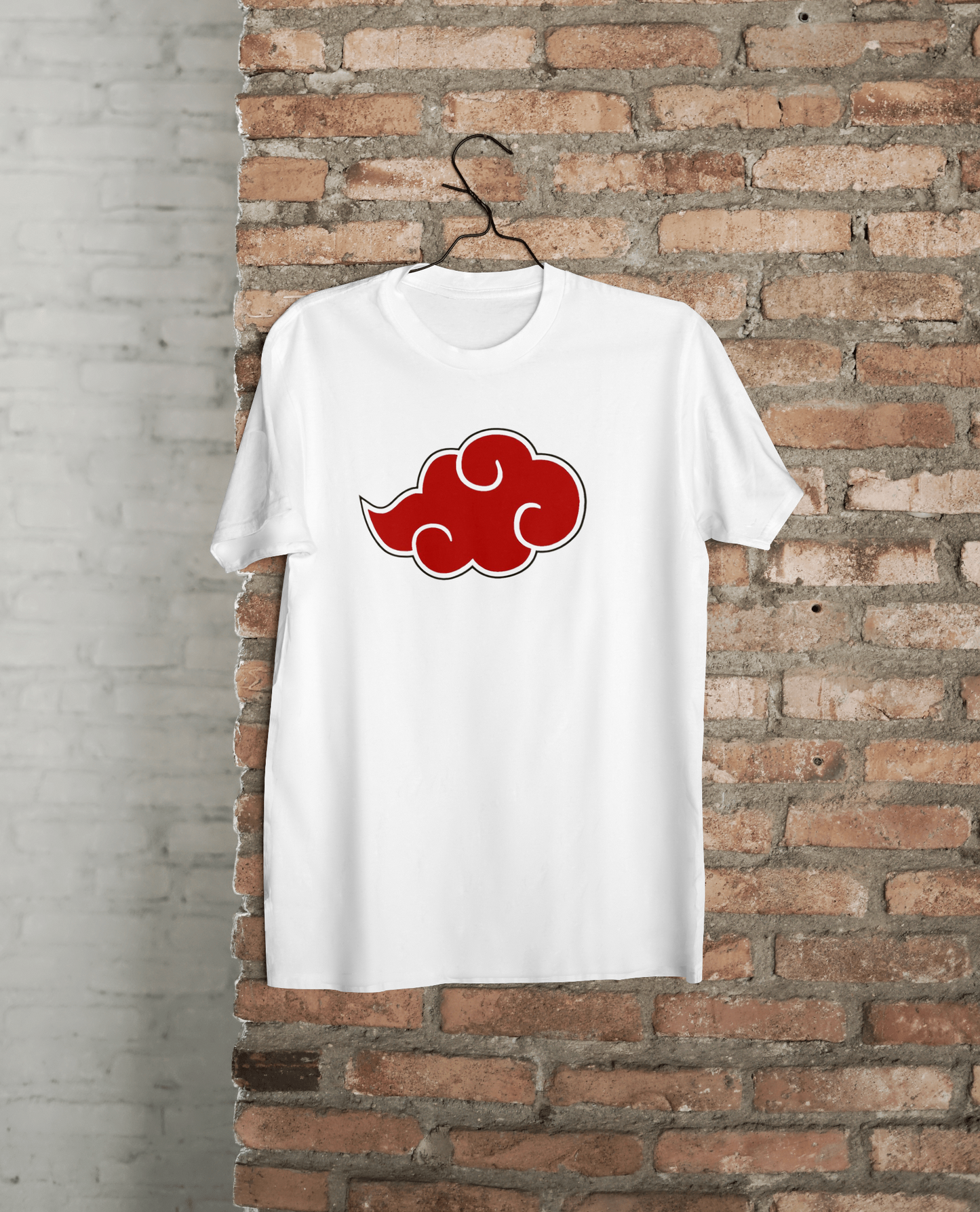VEnhance T-Shirt Anime Cloud Design, White Cotton, Casual Graphic Print