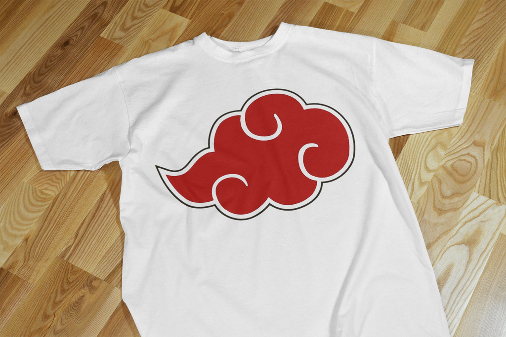 VEnhance T-Shirt Anime Cloud Design, White Cotton, Casual Graphic Print