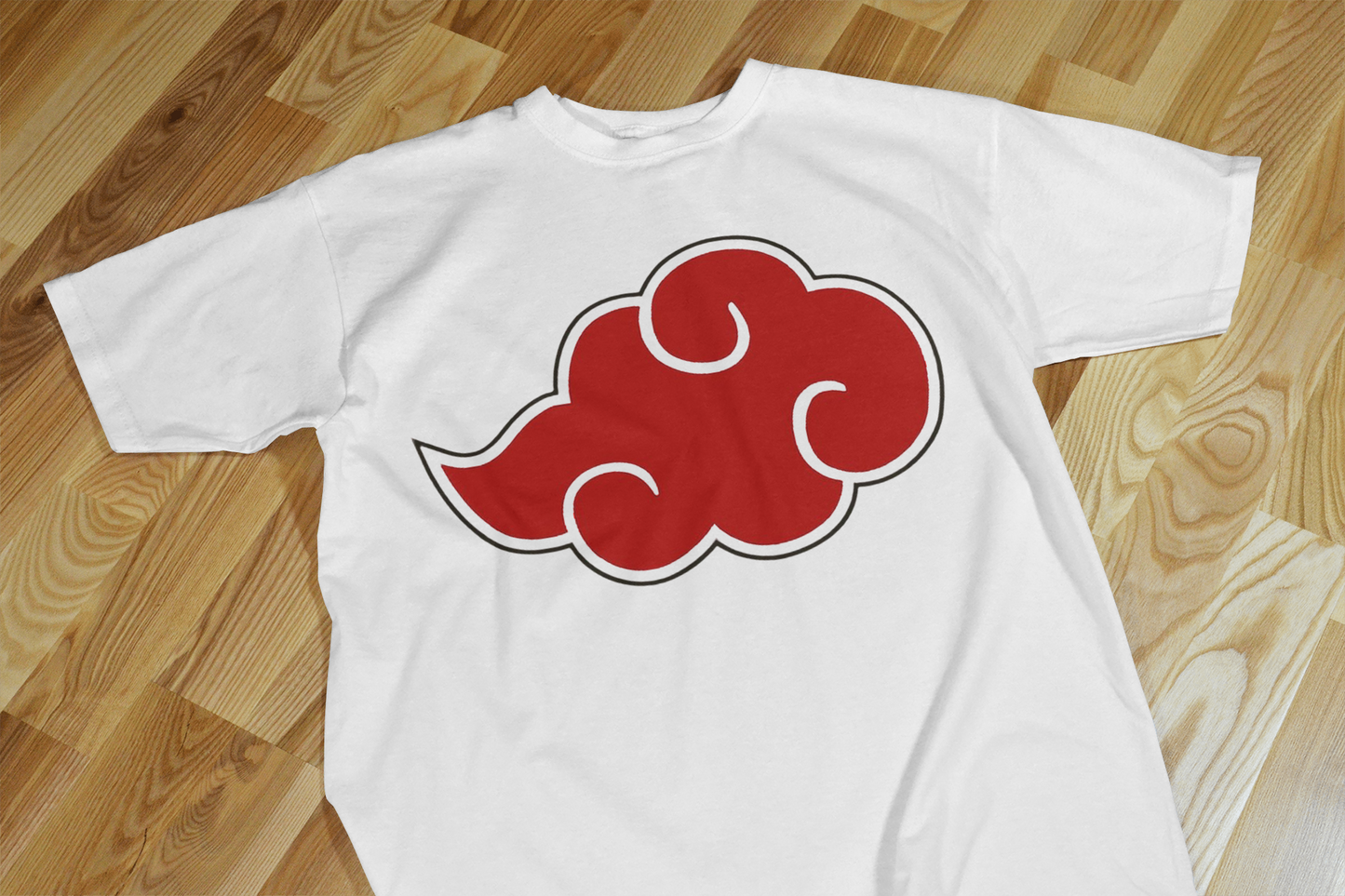 VEnhance T-Shirt Anime Cloud Design, White Cotton, Casual Graphic Print