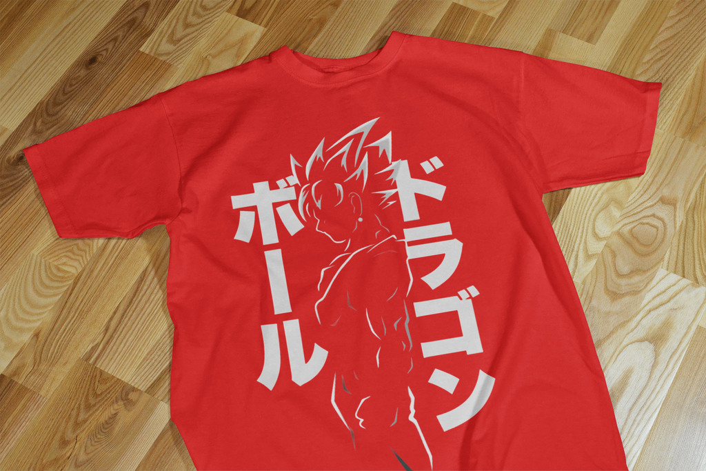 VEnhance T-Shirt Anime Dragon Ball Graphic, Japanese Text Design, Navy Blue, Cotton