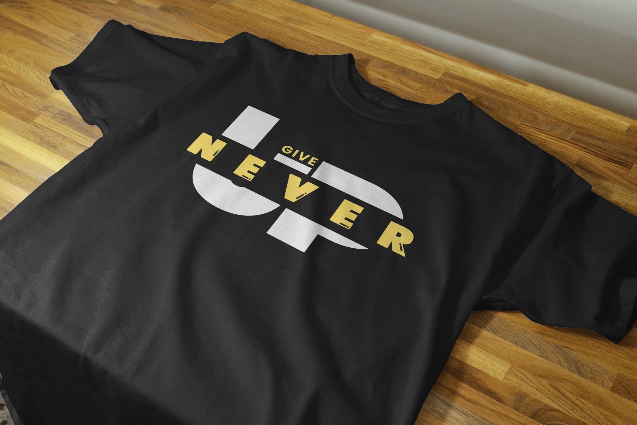 VEnhance Never Give Up Motivational T-Shirt