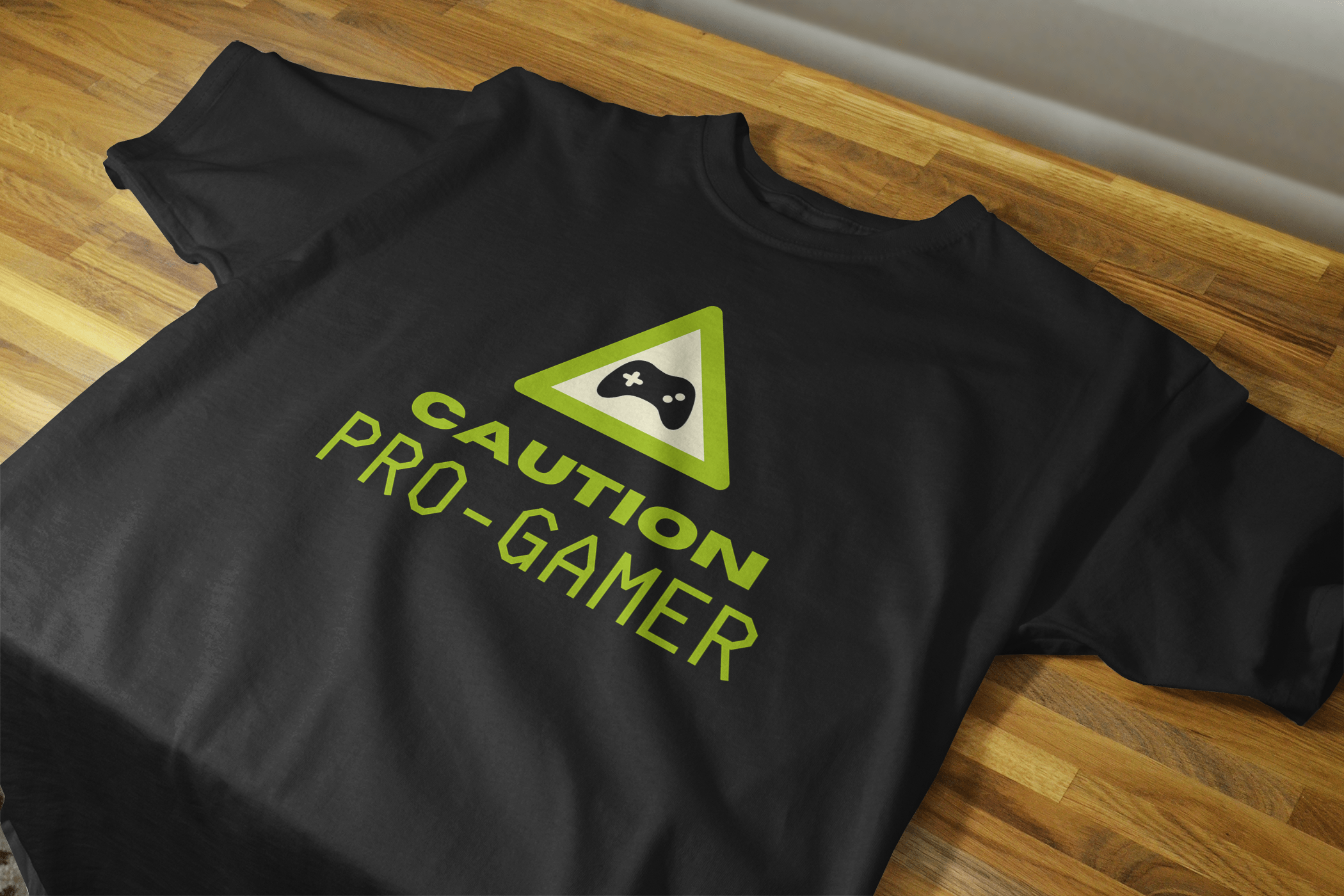 VEnhance Caution Pro-Gamer Graphic T-Shirt
