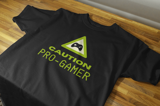 VEnhance Caution Pro-Gamer Graphic T-Shirt