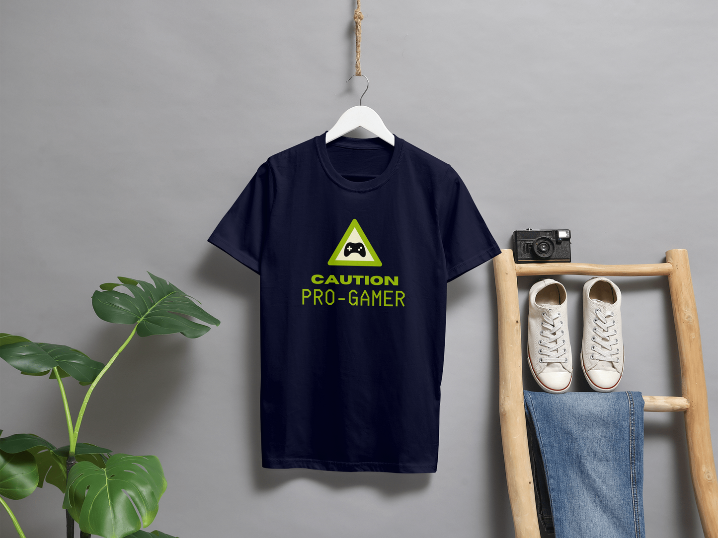 VEnhance Caution Pro-Gamer Graphic T-Shirt