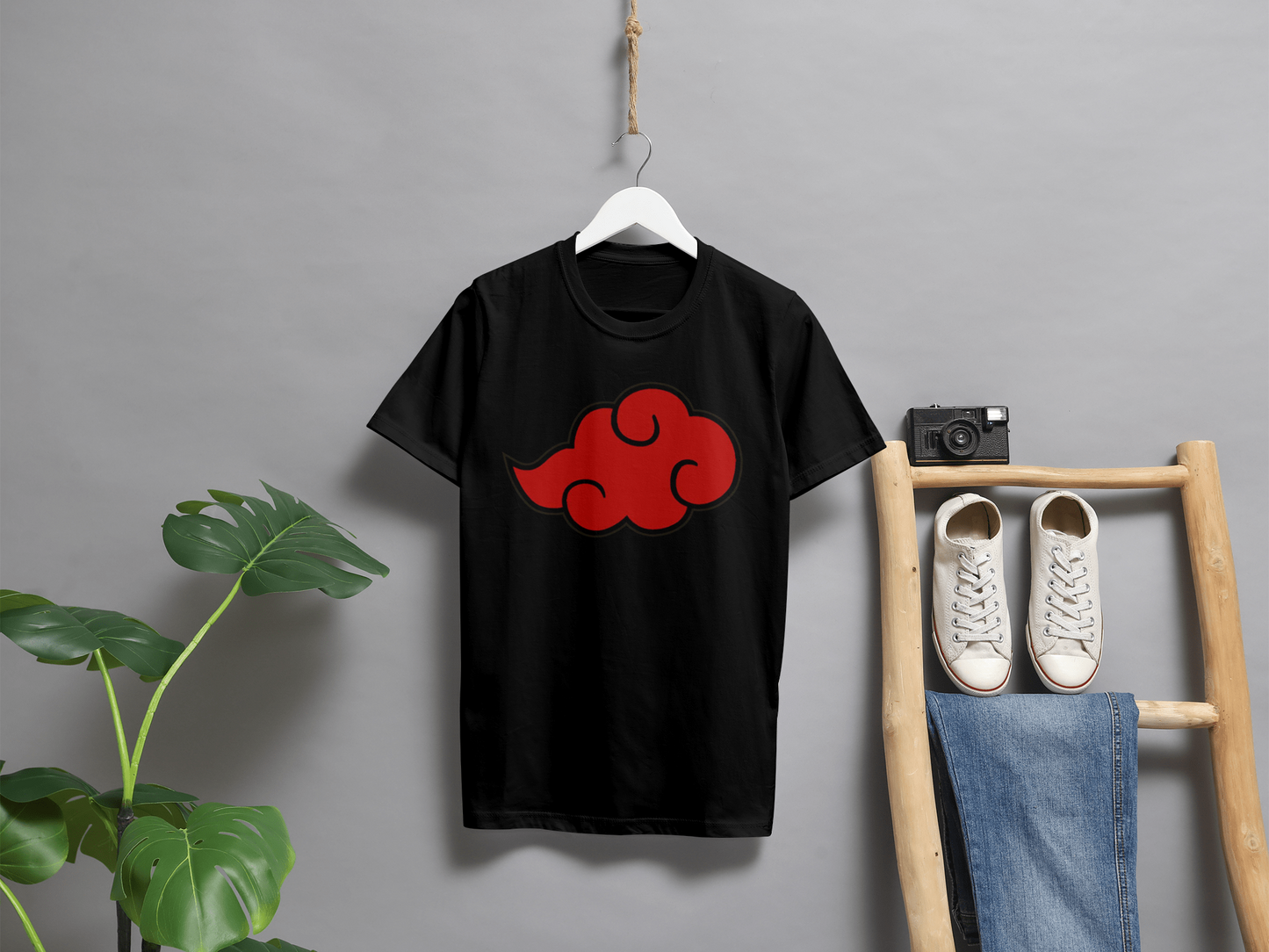VEnhance T-Shirt Anime Cloud Design, White Cotton, Casual Graphic Print