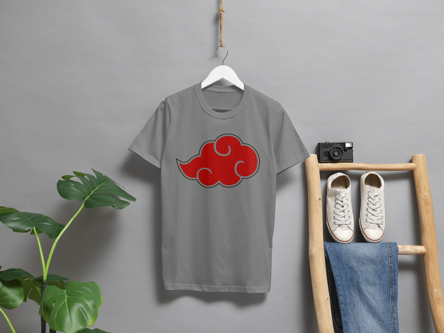 VEnhance T-Shirt Anime Cloud Design, White Cotton, Casual Graphic Print