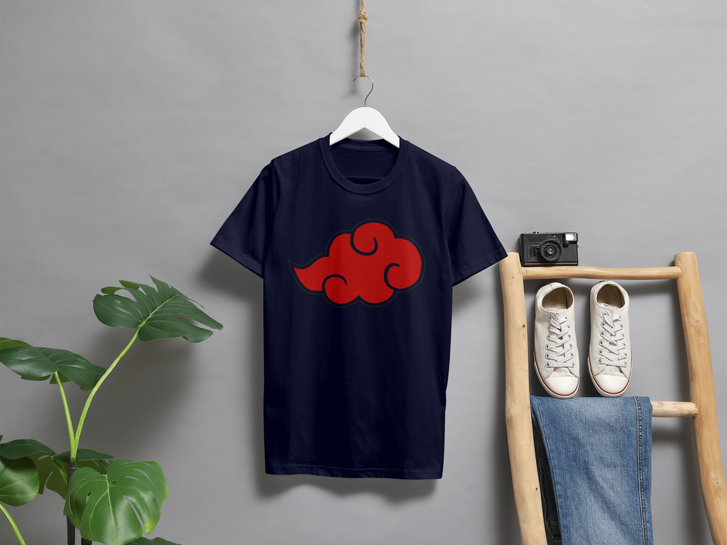 VEnhance T-Shirt Anime Cloud Design, White Cotton, Casual Graphic Print
