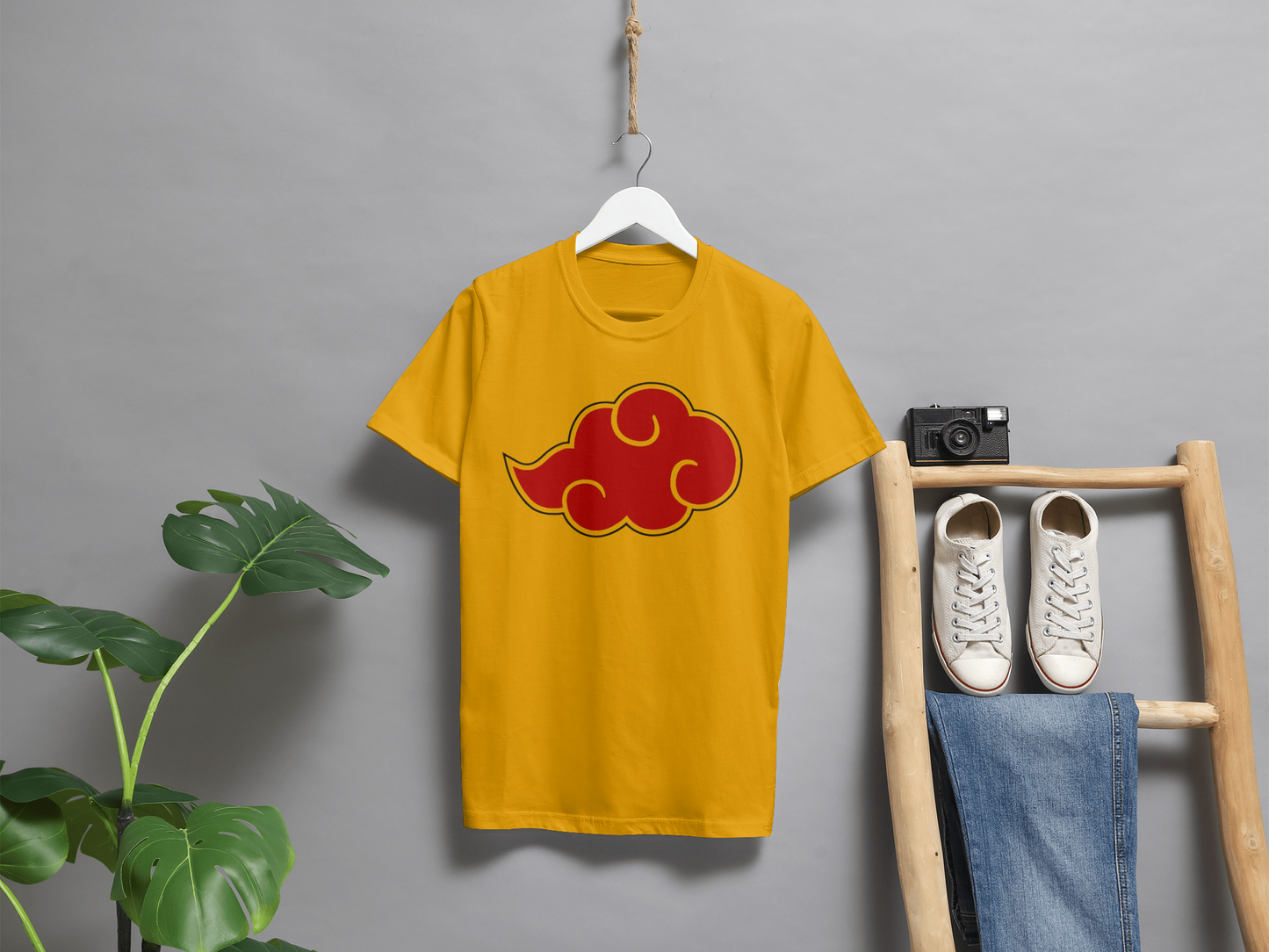 VEnhance T-Shirt Anime Cloud Design, White Cotton, Casual Graphic Print