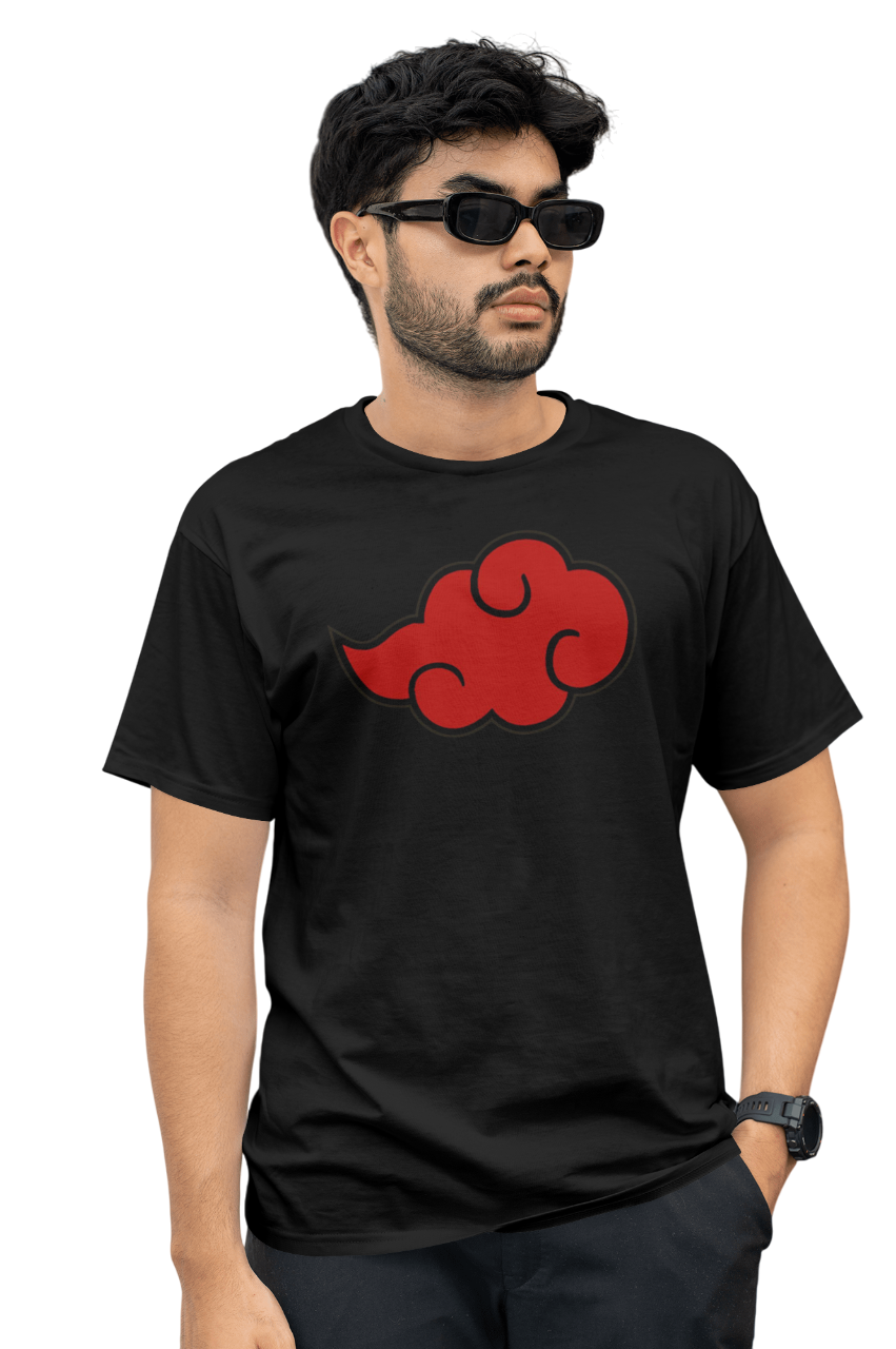 VEnhance T-Shirt Anime Cloud Design, White Cotton, Casual Graphic Print