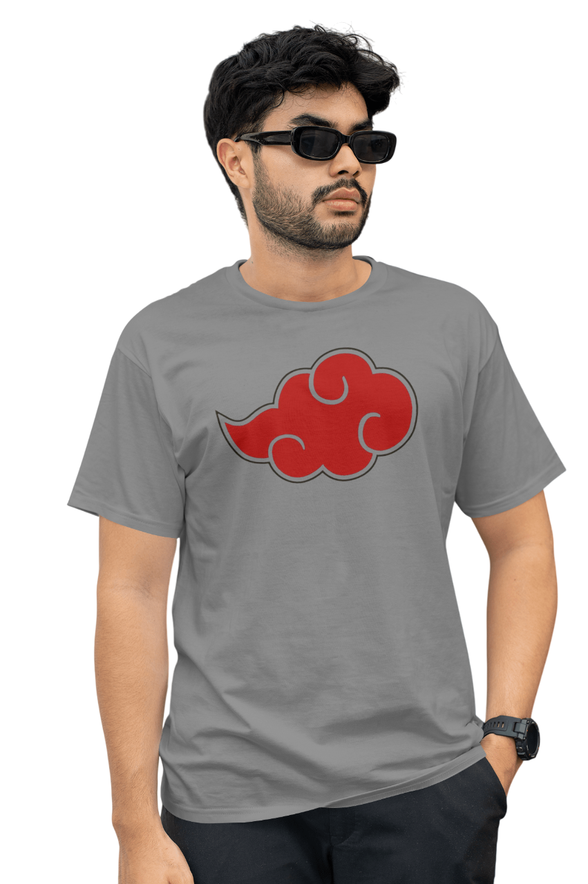 VEnhance T-Shirt Anime Cloud Design, White Cotton, Casual Graphic Print