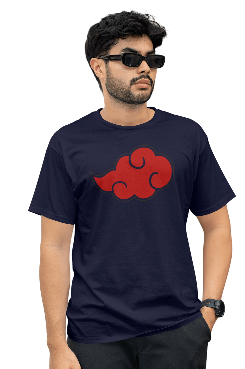 VEnhance T-Shirt Anime Cloud Design, White Cotton, Casual Graphic Print