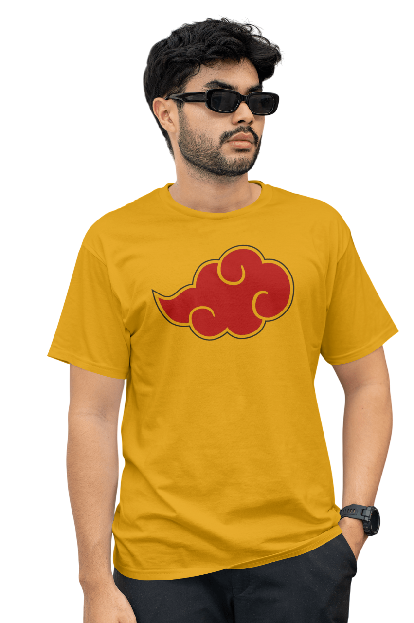 VEnhance T-Shirt Anime Cloud Design, White Cotton, Casual Graphic Print
