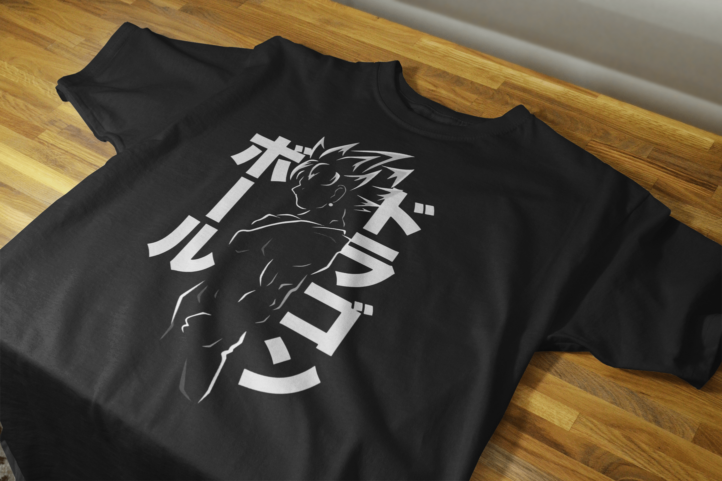 VEnhance T-Shirt Anime Dragon Ball Graphic, Japanese Text Design, Navy Blue, Cotton