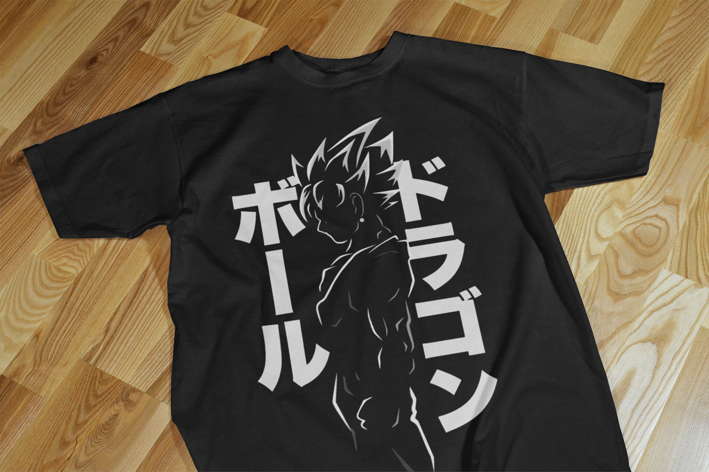VEnhance T-Shirt Anime Dragon Ball Graphic, Japanese Text Design, Navy Blue, Cotton