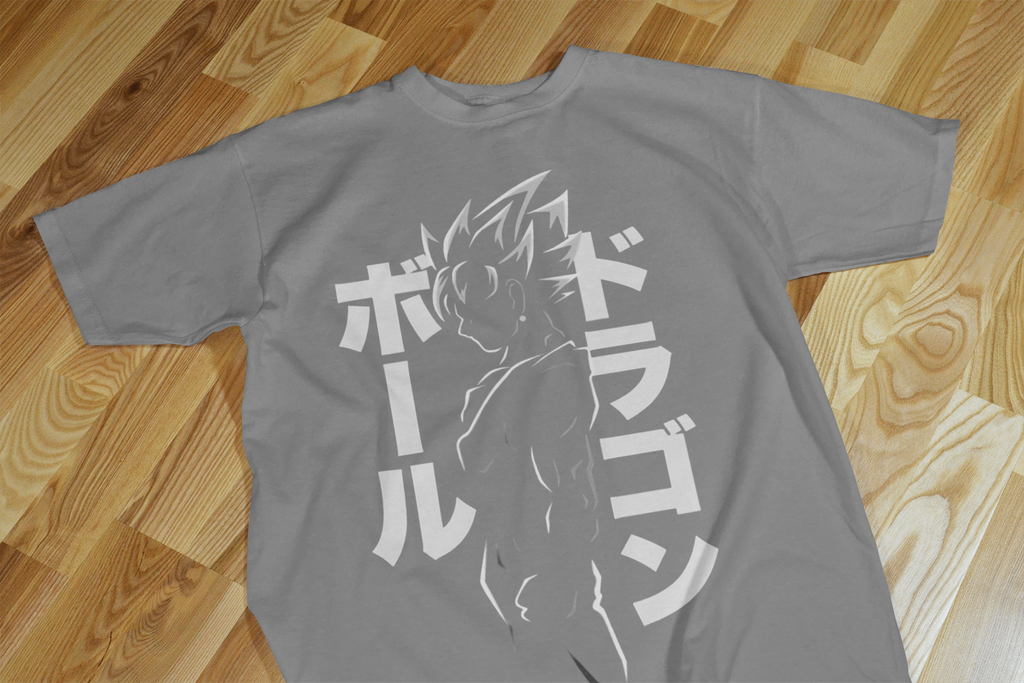 VEnhance T-Shirt Anime Dragon Ball Graphic, Japanese Text Design, Navy Blue, Cotton