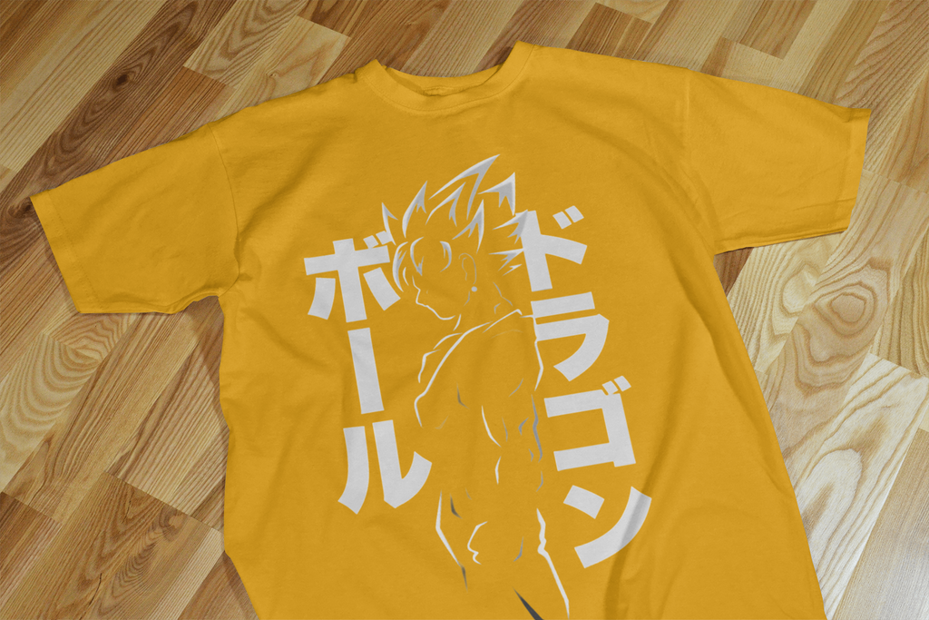VEnhance T-Shirt Anime Dragon Ball Graphic, Japanese Text Design, Navy Blue, Cotton