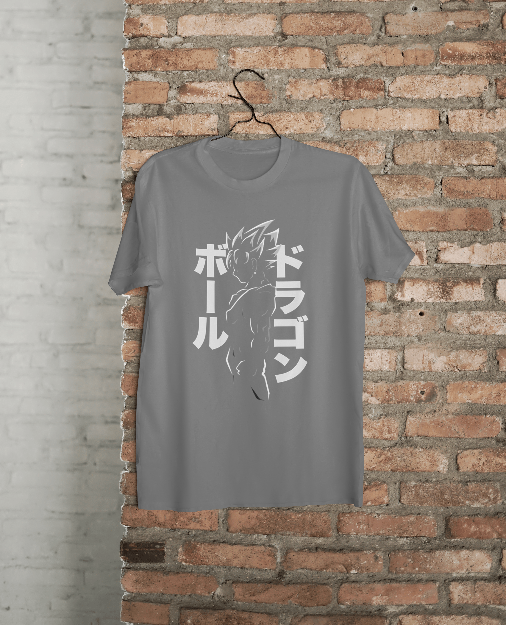 VEnhance T-Shirt Anime Dragon Ball Graphic, Japanese Text Design, Navy Blue, Cotton