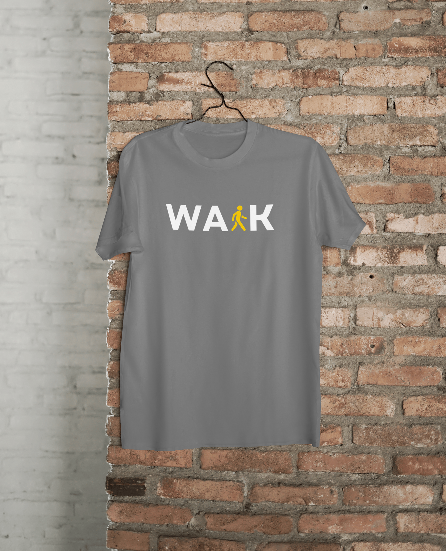 VEnhance T-Shirt Walk Graphic Print, Navy Blue, Cotton, Round Neck, Short Sleeve