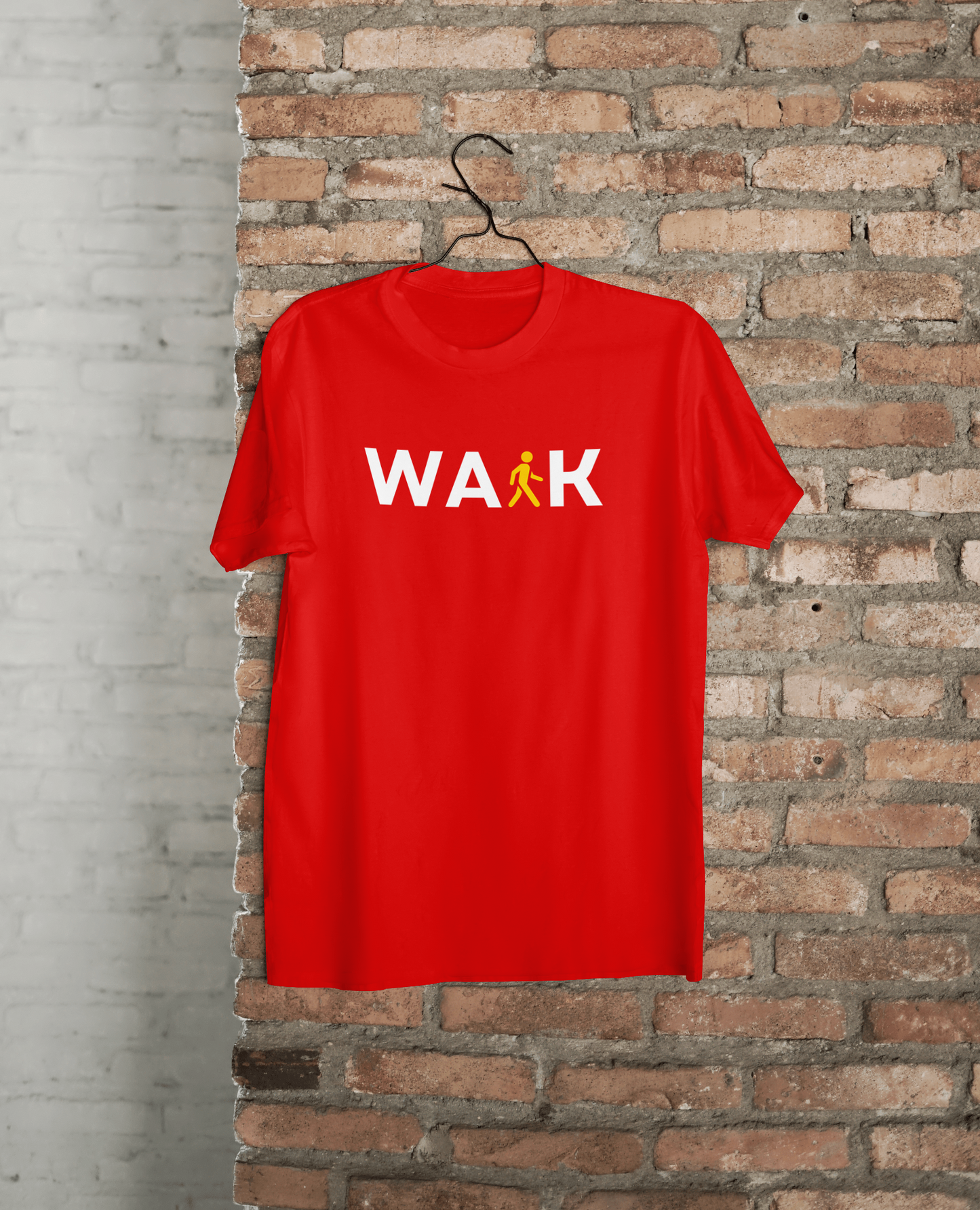 VEnhance T-Shirt Walk Graphic Print, Navy Blue, Cotton, Round Neck, Short Sleeve