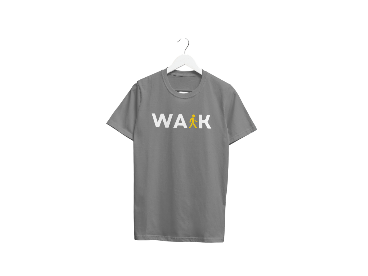 VEnhance T-Shirt Walk Graphic Print, Navy Blue, Cotton, Round Neck, Short Sleeve