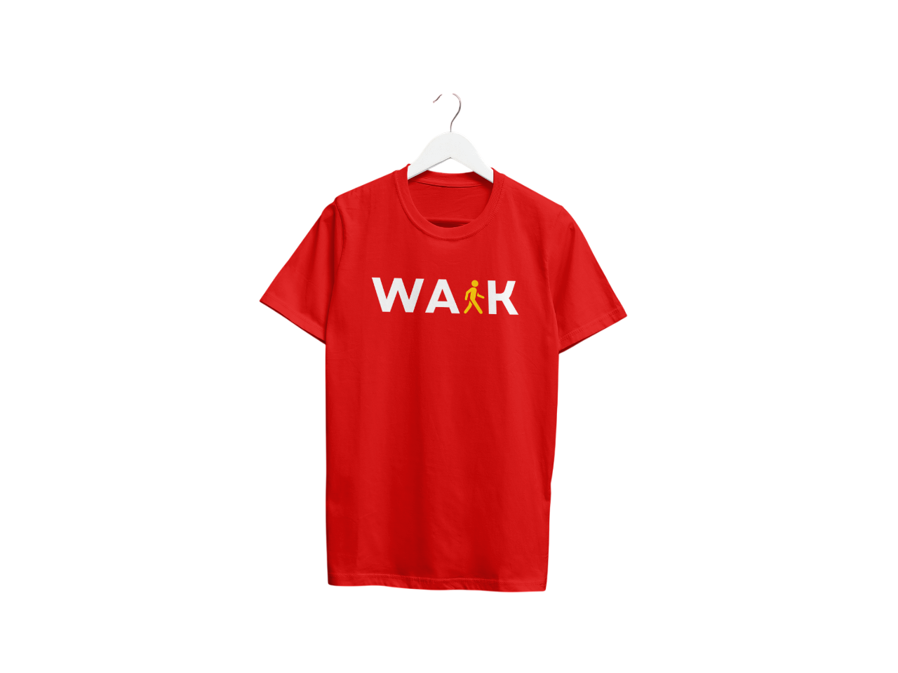 VEnhance T-Shirt Walk Graphic Print, Navy Blue, Cotton, Round Neck, Short Sleeve