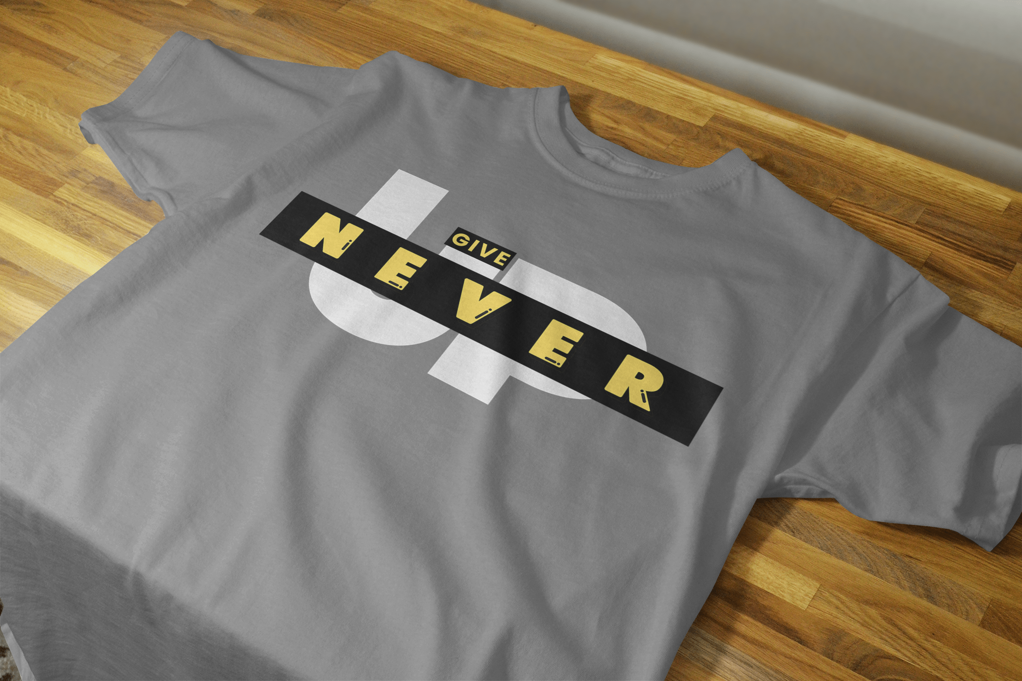 VEnhance Never Give Up Motivational T-Shirt