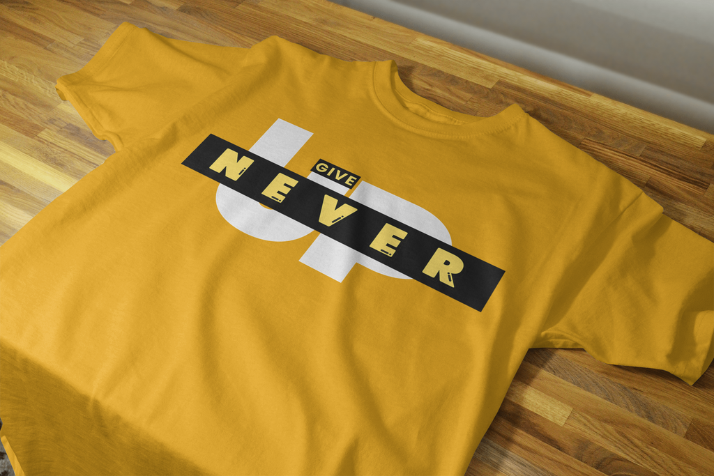 VEnhance Never Give Up Motivational T-Shirt