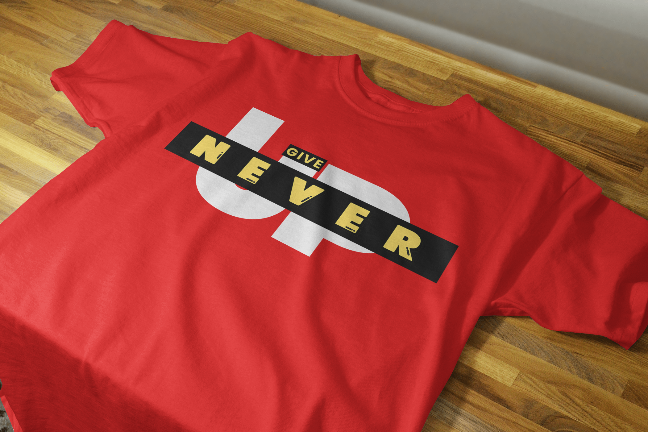 VEnhance Never Give Up Motivational T-Shirt