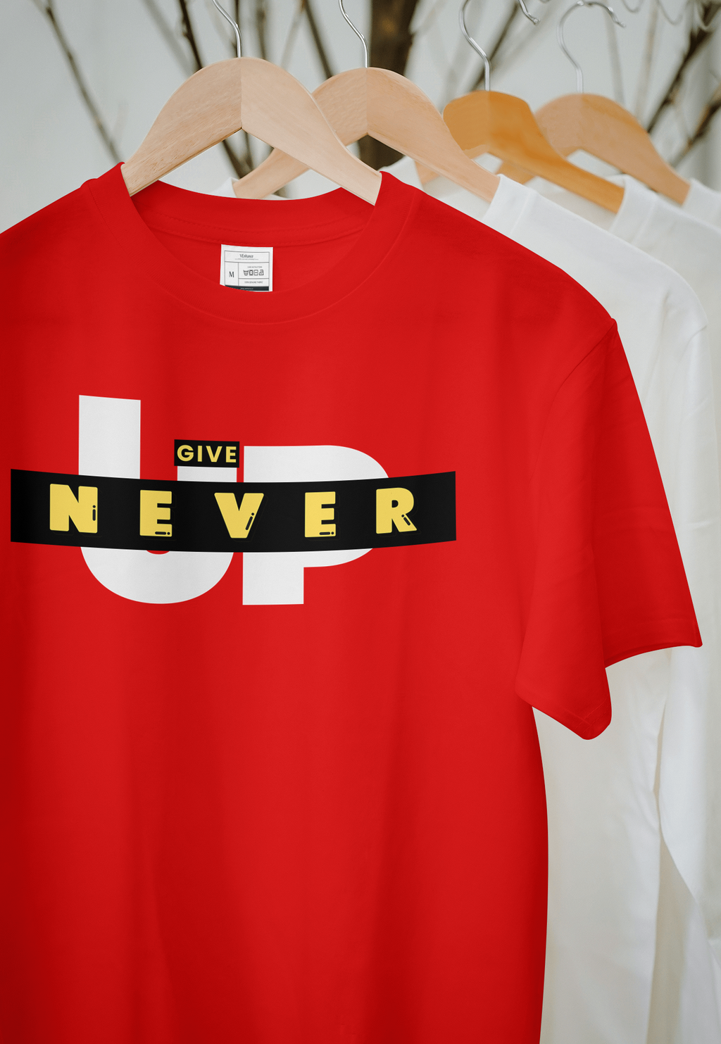 VEnhance Never Give Up Motivational T-Shirt