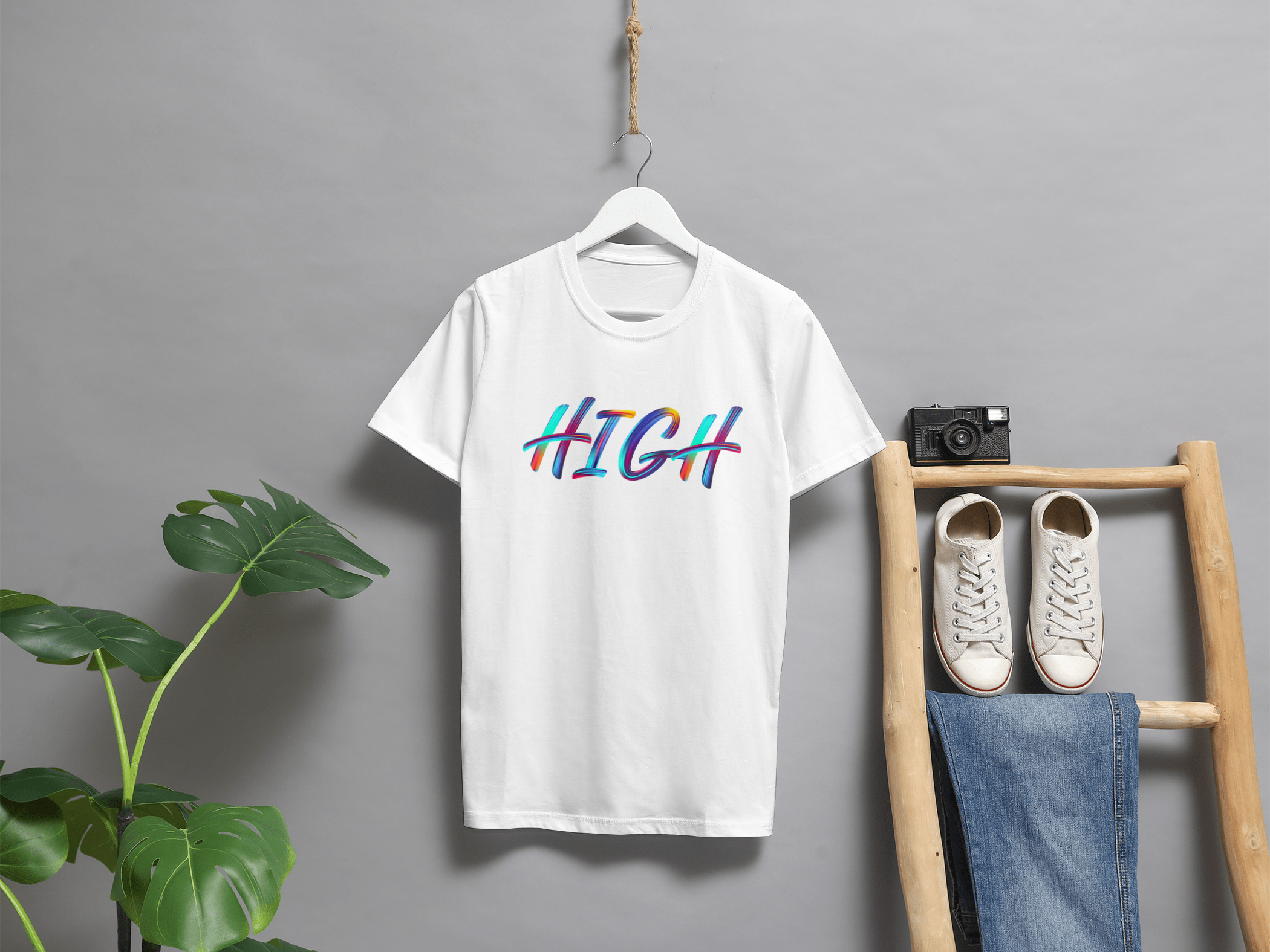 VEnhnace High Graphic T-Shirt with Multicolour Design