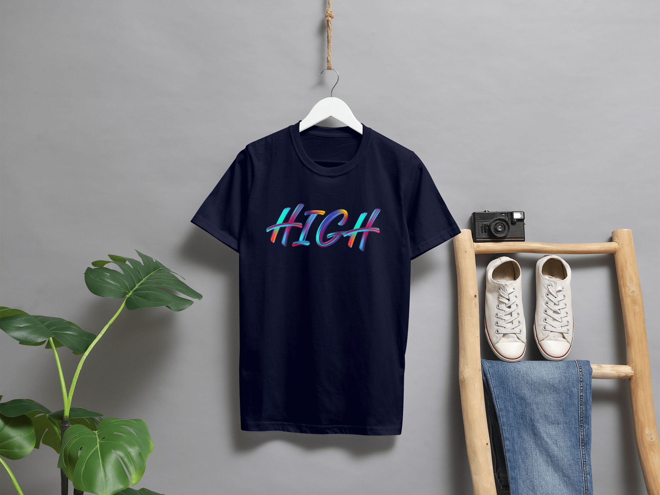 VEnhnace High Graphic T-Shirt with Multicolour Design
