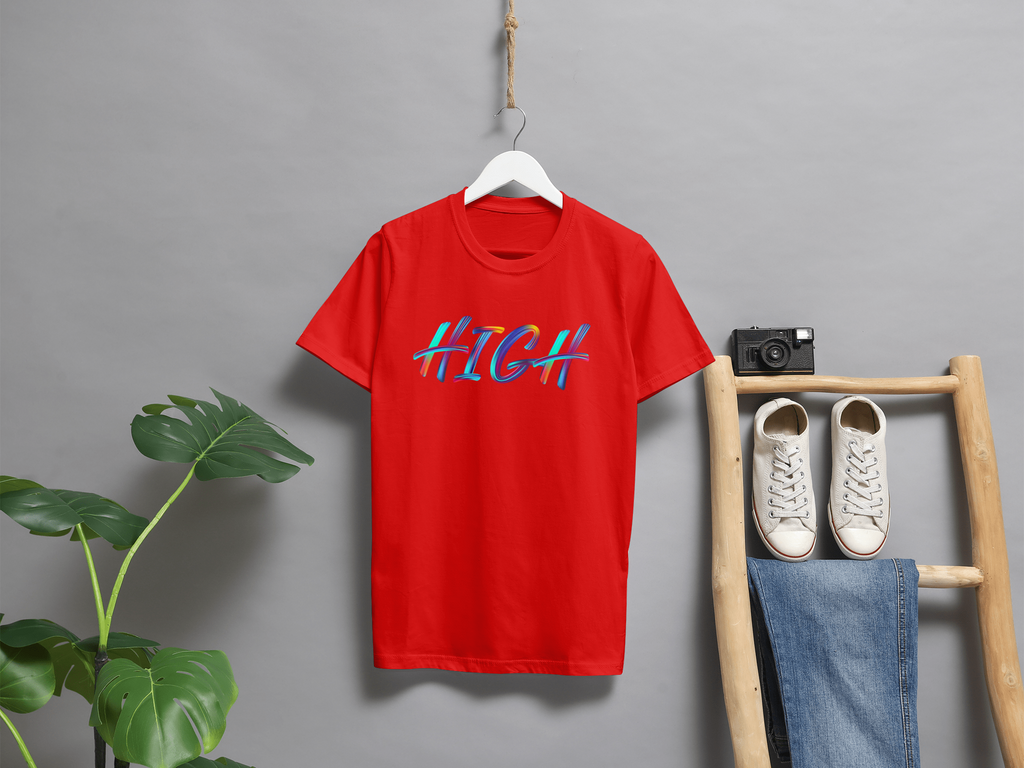 VEnhnace High Graphic T-Shirt with Multicolour Design