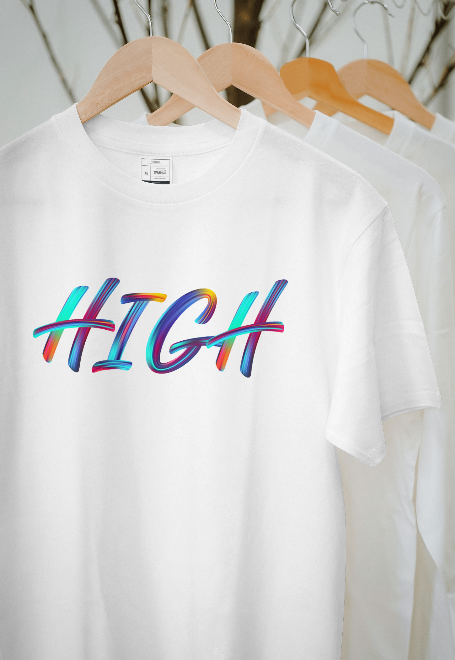 VEnhnace High Graphic T-Shirt with Multicolour Design