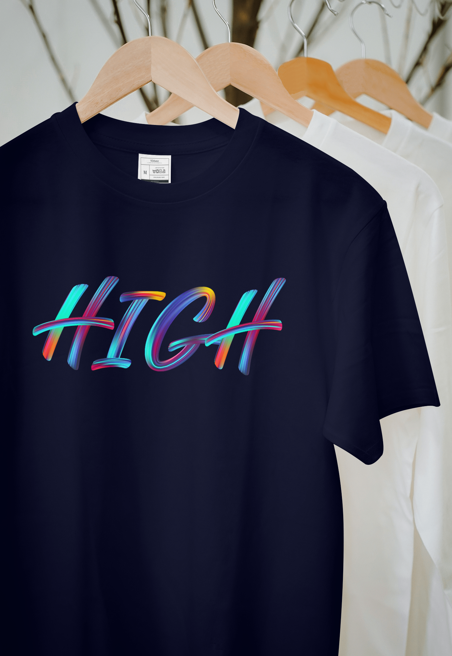 VEnhnace High Graphic T-Shirt with Multicolour Design