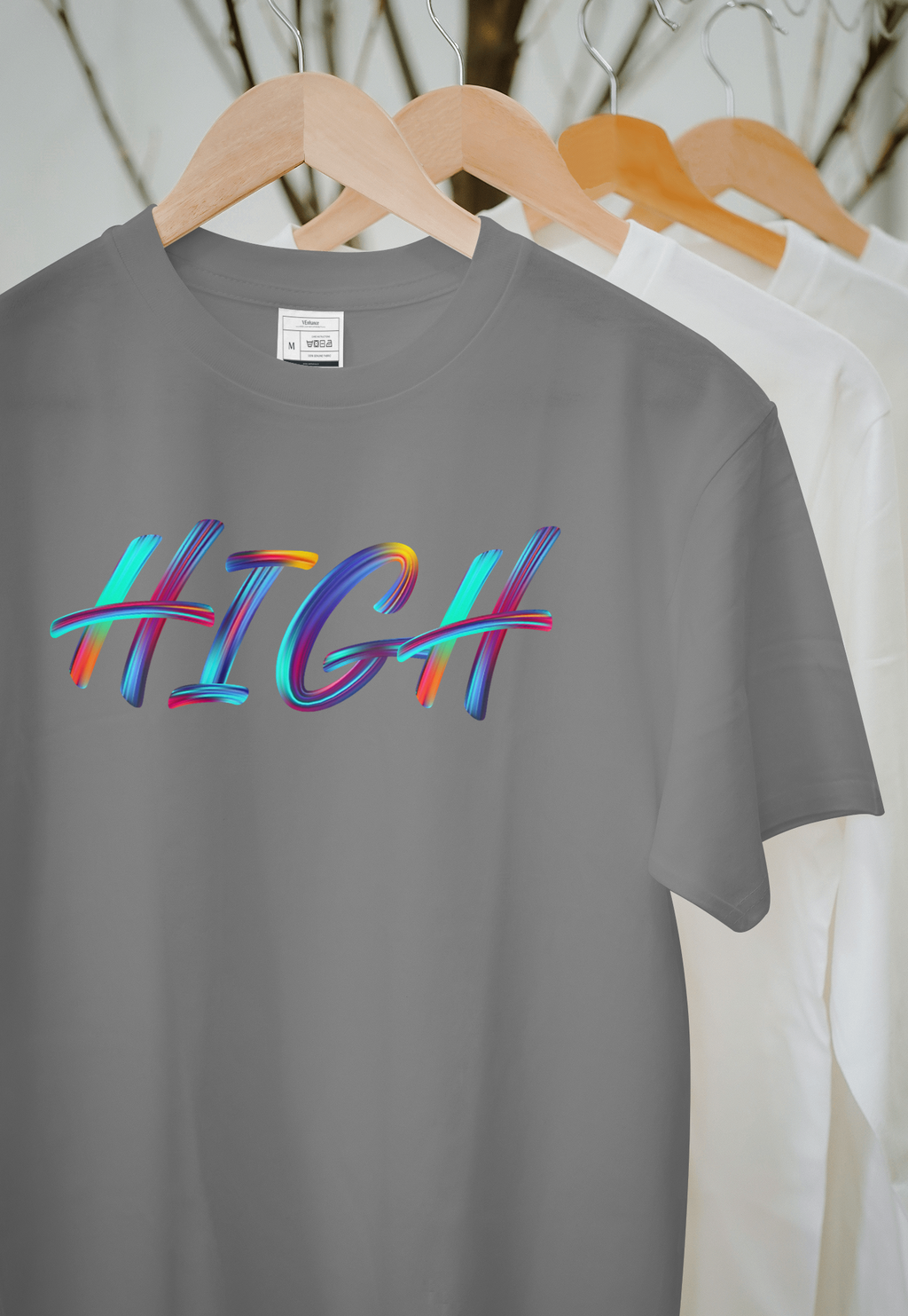 VEnhnace High Graphic T-Shirt with Multicolour Design