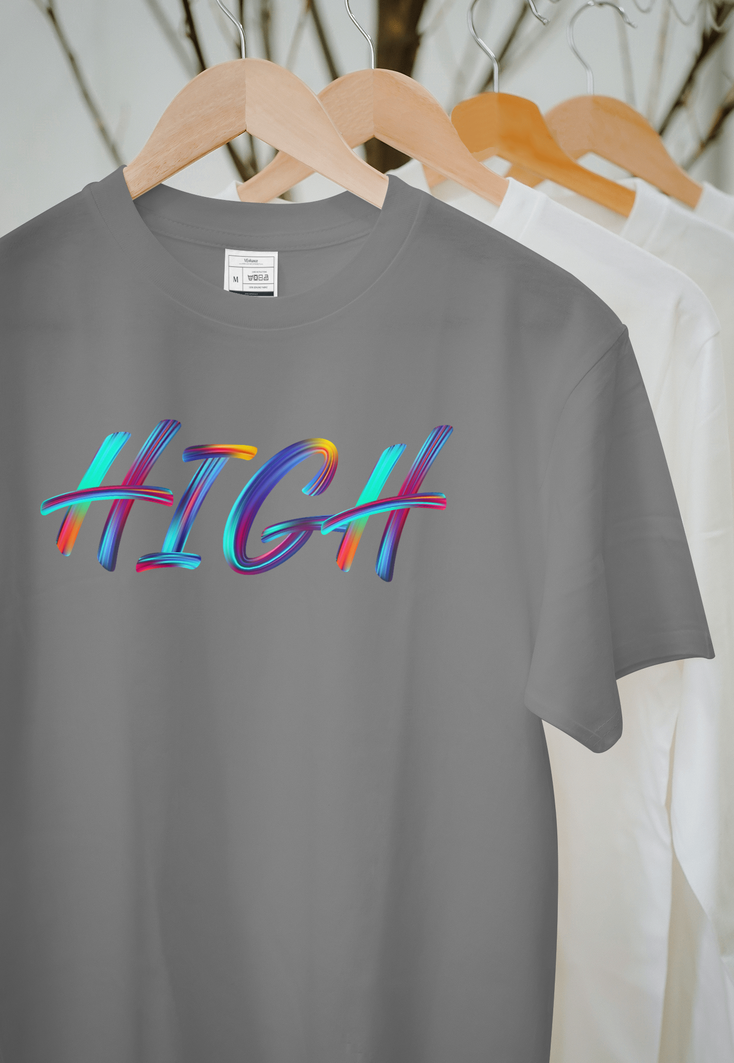 VEnhnace High Graphic T-Shirt with Multicolour Design