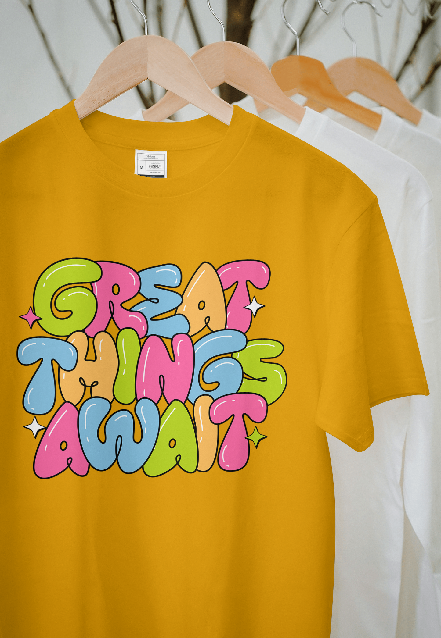 VEnhance WOMEN'S T-SHIRT Great Things Await T-Shirt