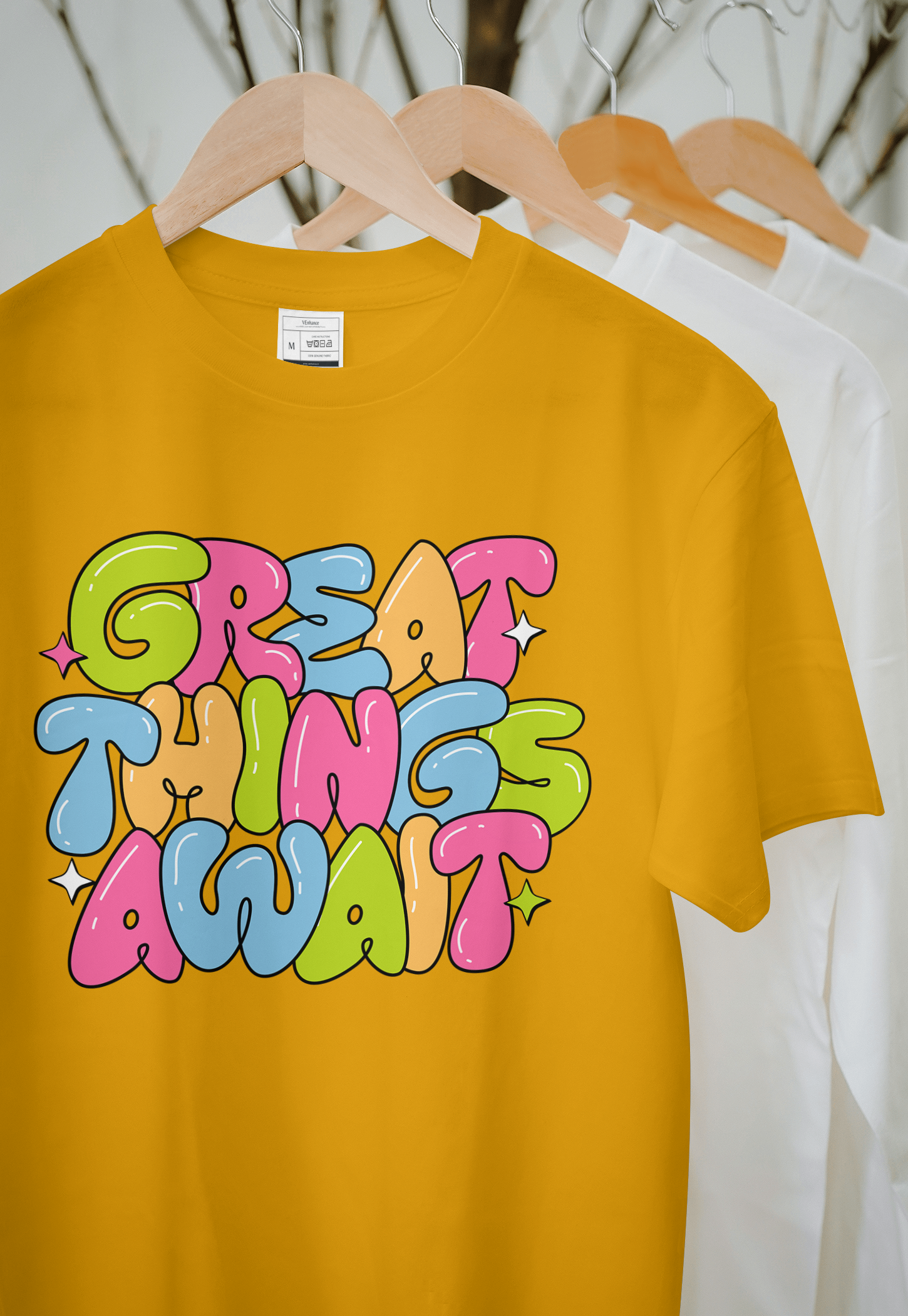 VEnhance WOMEN'S T-SHIRT Great Things Await T-Shirt
