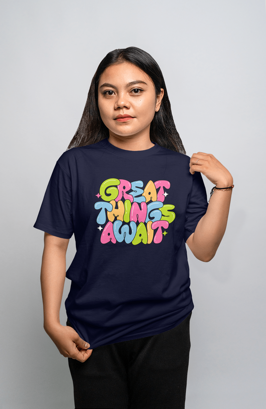 VEnhance WOMEN'S T-SHIRT Great Things Await T-Shirt