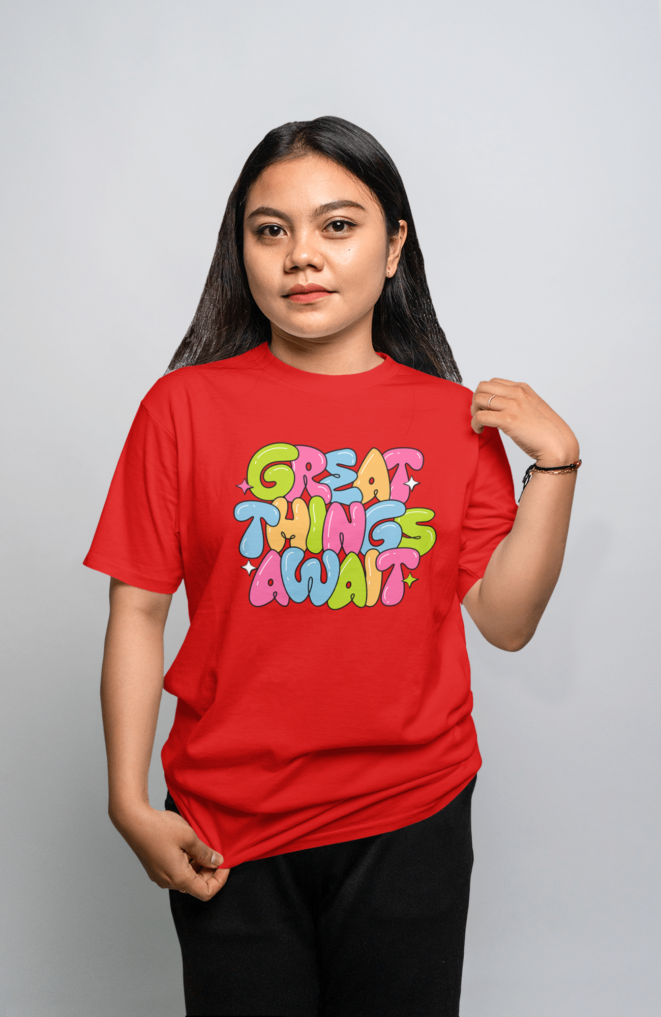VEnhance WOMEN'S T-SHIRT Great Things Await T-Shirt